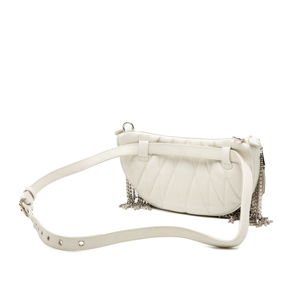 Pre-Loved Miu Miu Nappa Crystal Fringe Convertible Belt Bag - Picture 2 of 7